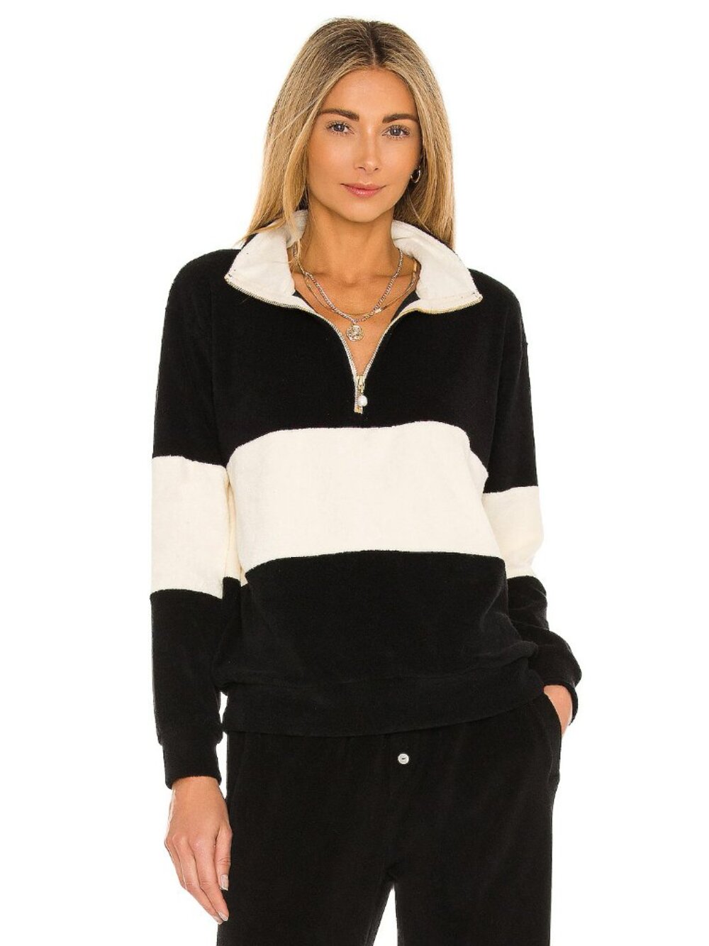 Donni Striped Velour Top, size Medium (fits S/M)
